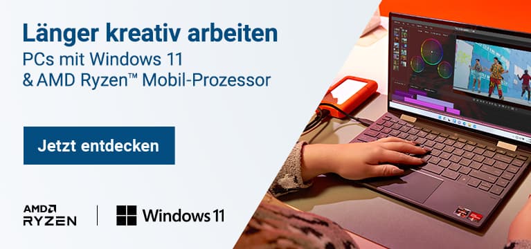 Zu den schlanken AMD-Ryzen-Notebooks mit Windows 11