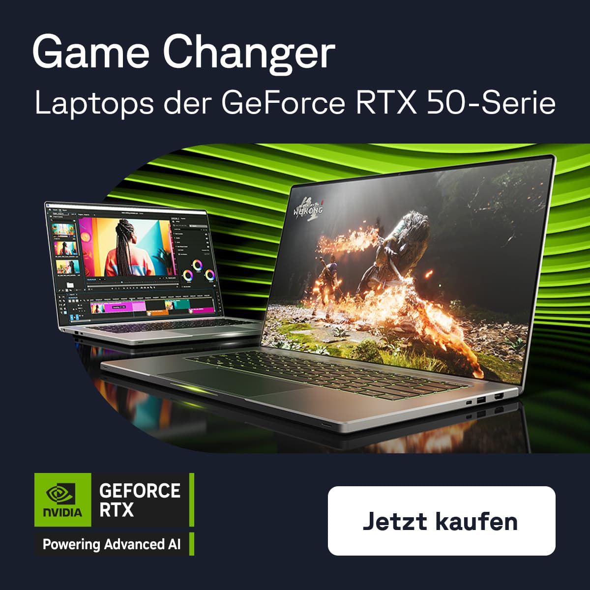 Zu den Gaming-Notebooks mit NVIDIA GeForce RTX-Grafikkarten