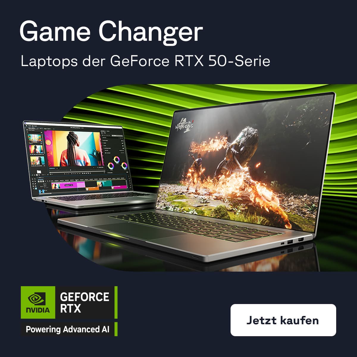 Zu den Gaming-Notebooks mit NVIDIA GeForce RTX-Grafikkarten