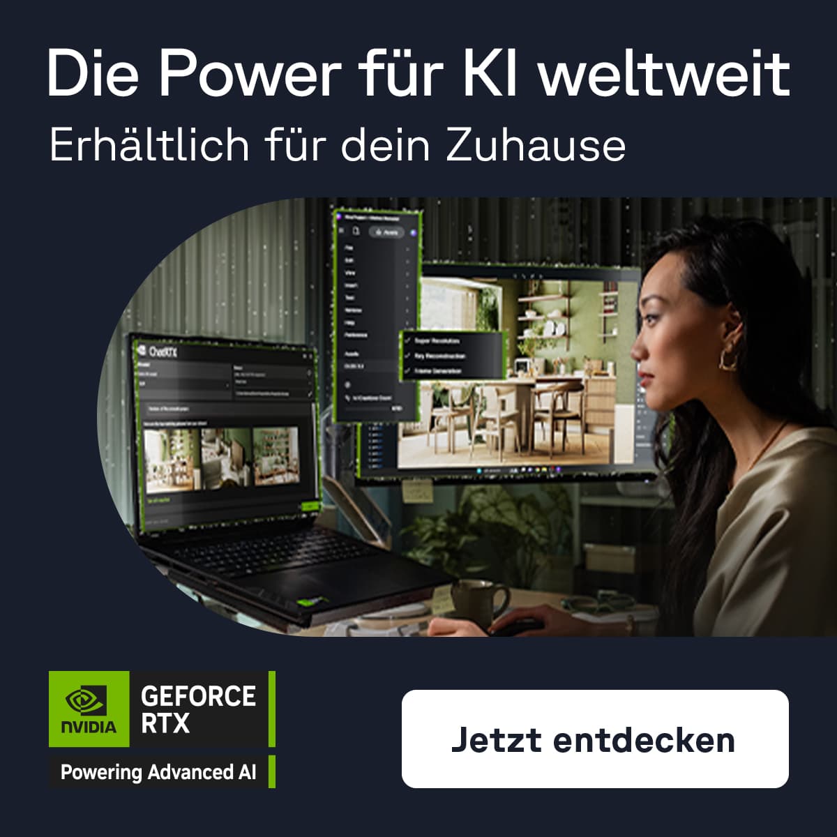 Zu den NVIDIA GeForce RTX-Grafikkarten für KI-PCs