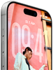 iPhone 17 Pro, Vorderseite, zeigt den iOS 26 Sperrbildschirm, Dynamic Island oben, Actiontaste, Lautstärketasten